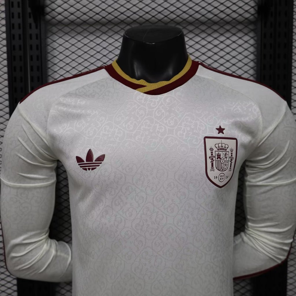 Jersey Hombre España Visitante Jugador 2026 Manga Larga