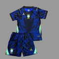 Uniforme Niño Brasil Visitante 2026 Azul Jordan