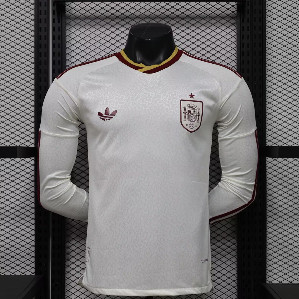 Jersey Hombre España Visitante Jugador 2026 Manga Larga